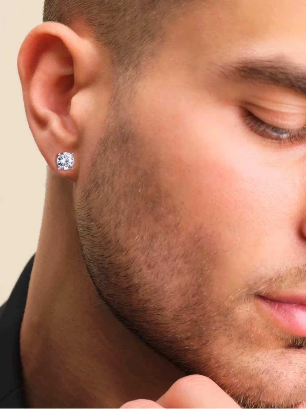 Men's Single Stud Earring 8mm